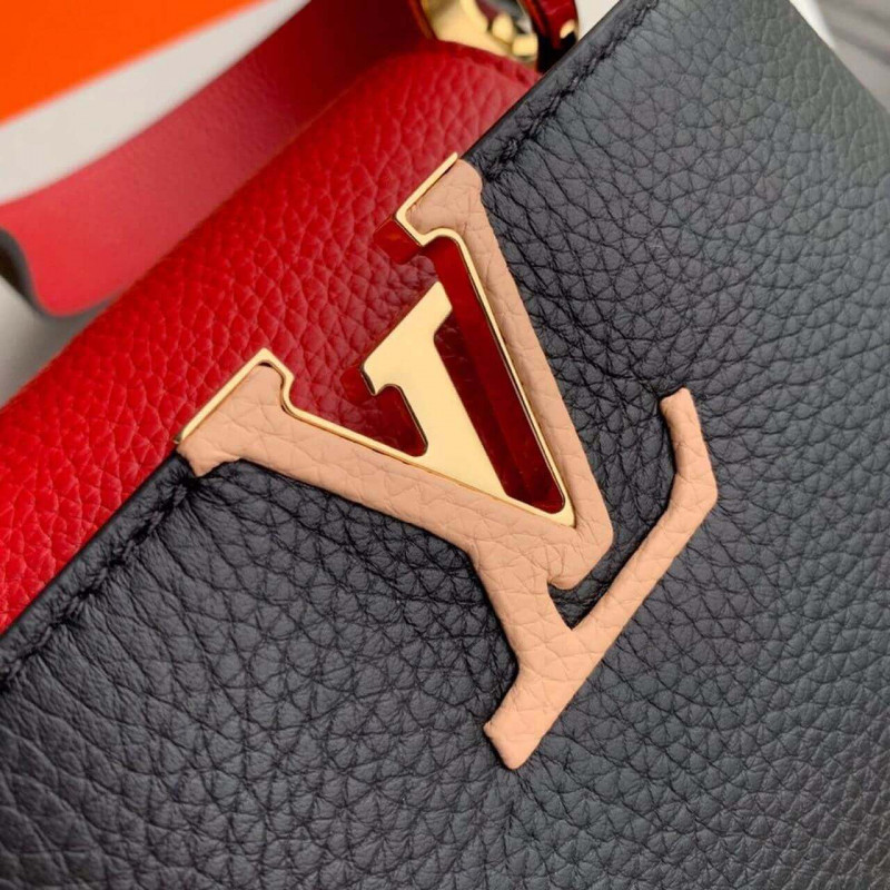 Wholesale Luxury Louis Vuitton Capucines Mini M56071 Black/Red - Image 4