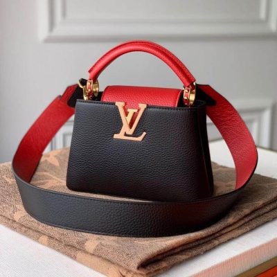 Wholesale Luxury Louis Vuitton Capucines Mini M56071 Black/Red