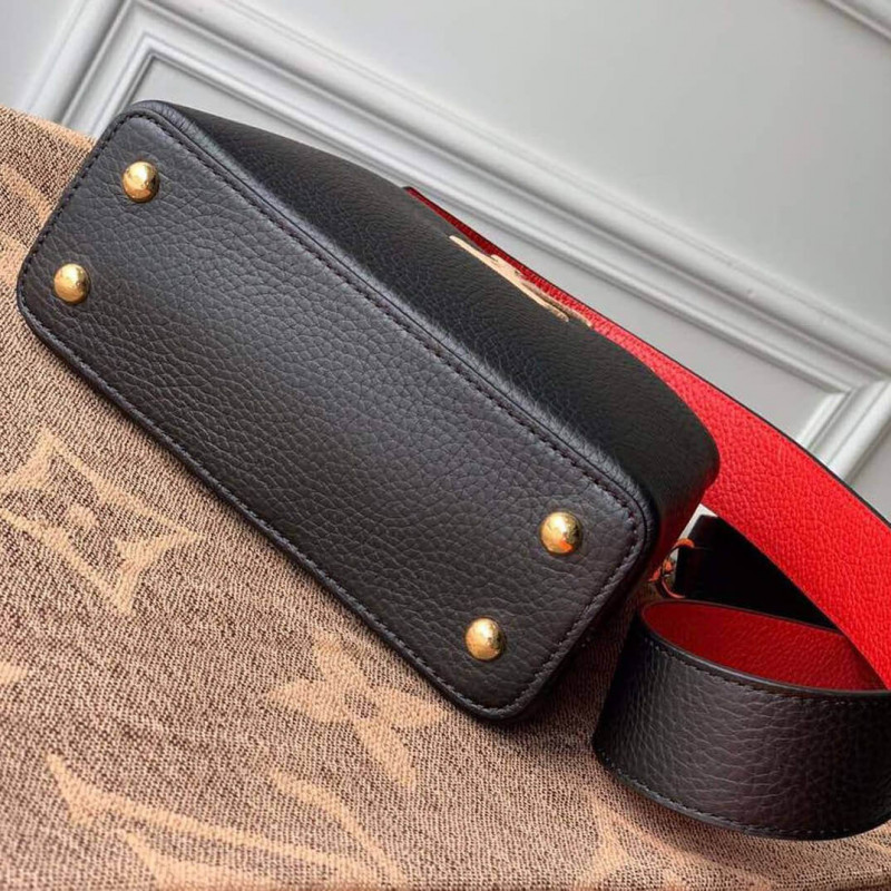 Wholesale Luxury Louis Vuitton Capucines Mini M56071 Black/Red - Image 8