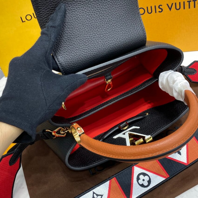 Wholesale Luxury Louis Vuitton Capucines Mm M59020 Noir/Rouge - Image 13