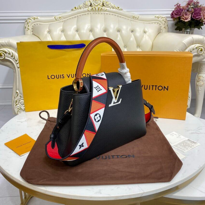 Wholesale Luxury Louis Vuitton Capucines Mm M59020 Noir/Rouge - Image 4