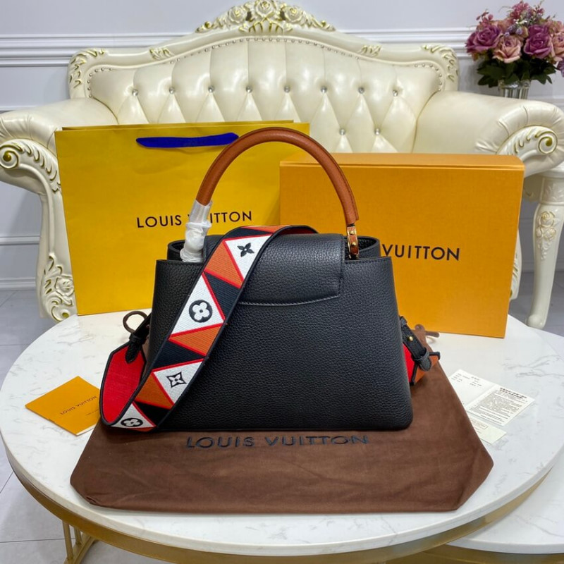Wholesale Luxury Louis Vuitton Capucines Mm M59020 Noir/Rouge - Image 5