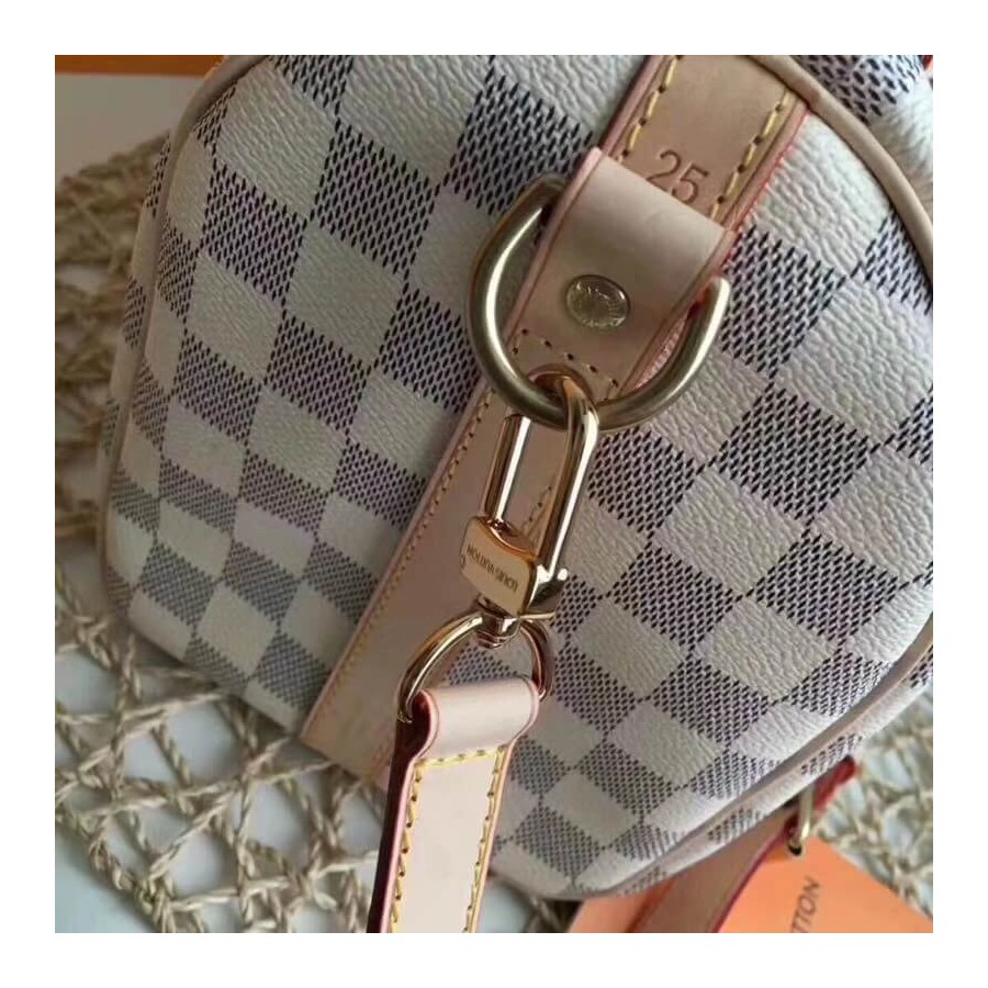 Wholesale Luxury Louis Vuitton Damier Azur Canvas Speedy Bandouliere 25 N41374 - Image 9