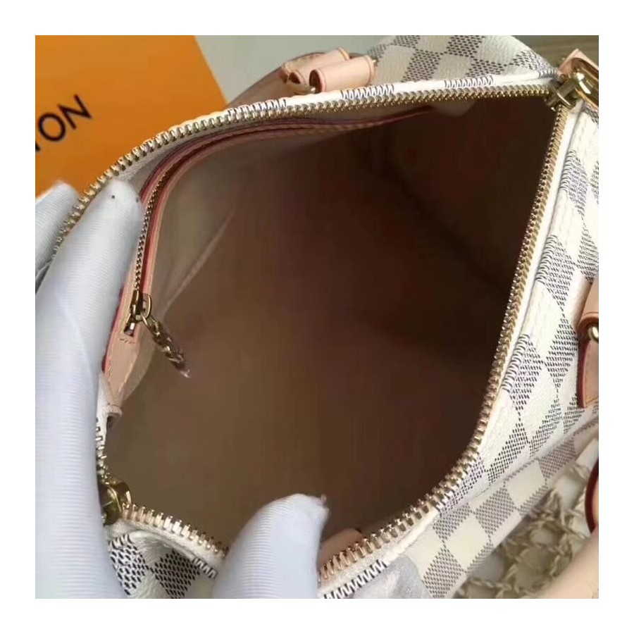 Wholesale Luxury Louis Vuitton Damier Azur Canvas Speedy Bandouliere 25 N41374 - Image 10