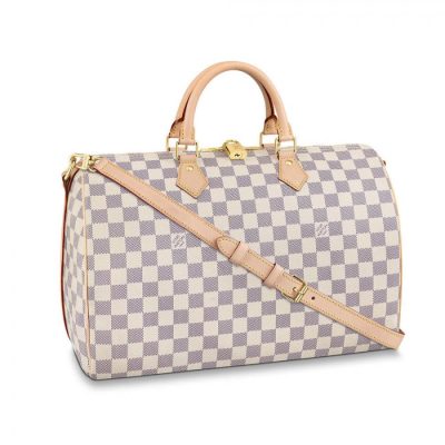 Wholesale Luxury Louis Vuitton Damier Azur Canvas Speedy Bandouliere 35 N41372