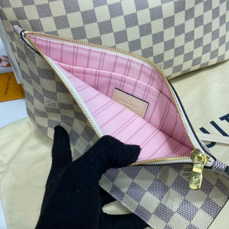 Wholesale Luxury Louis Vuitton Damier Azur Neverfull Mm N45295 Pink - Image 11