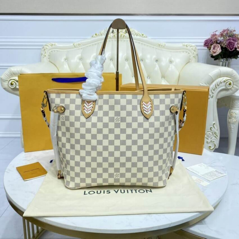 Wholesale Luxury Louis Vuitton Damier Azur Neverfull Mm N50047 - Image 5