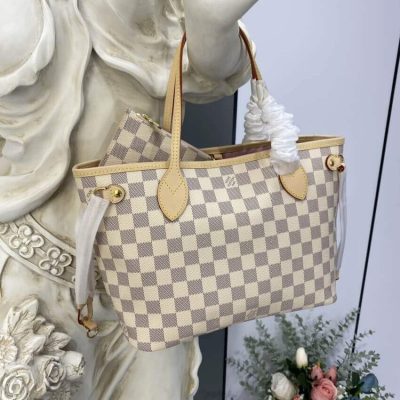 Wholesale Luxury Louis Vuitton Damier Azur Neverfull Pm N41362 Pink