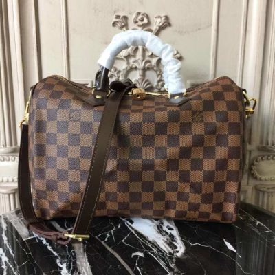 Alternative view of Wholesale Luxury Louis Vuitton Damier Ebene Canvas Speedy Bandouliere 35 N41366