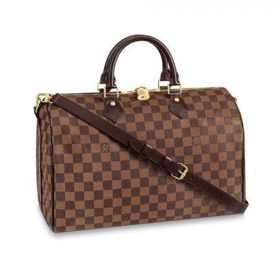 Wholesale Luxury Louis Vuitton Damier Ebene Canvas Speedy Bandouliere 35 N41366