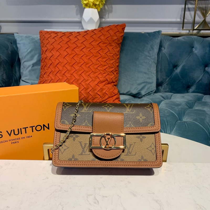 Wholesale Luxury Louis Vuitton Dauphine Chain Wallet M68746 - Image 3