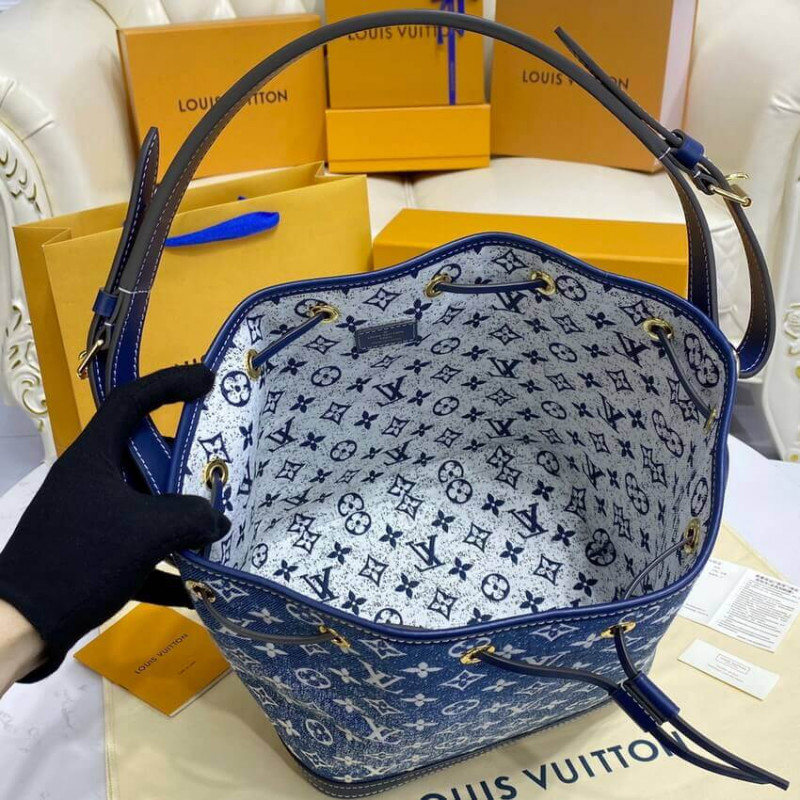 Wholesale Luxury Louis Vuitton Denim Jacquard Textil Petit Noe M59606 - Image 12