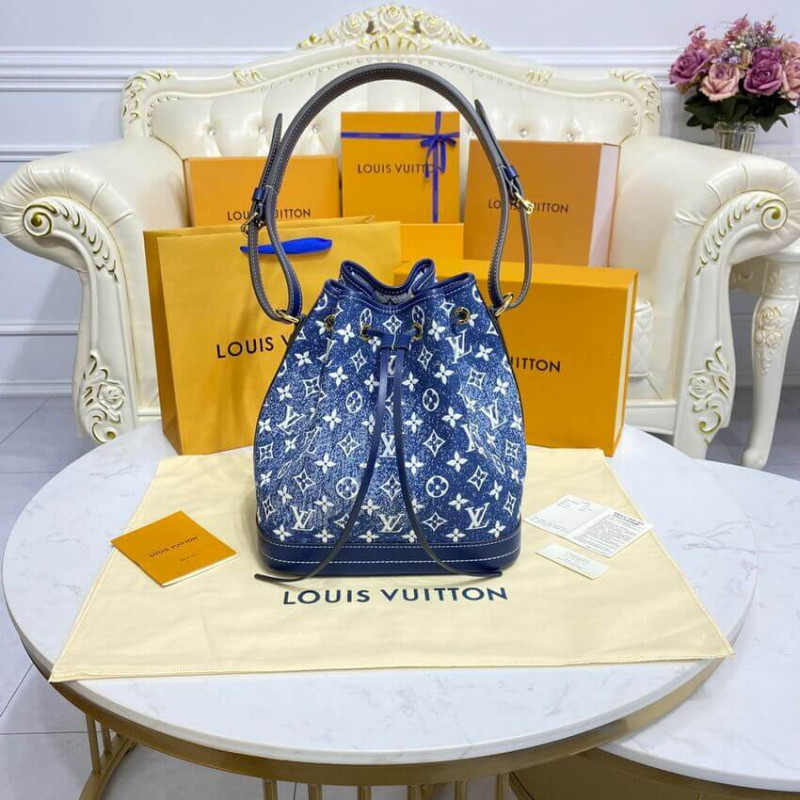 Wholesale Luxury Louis Vuitton Denim Jacquard Textil Petit Noe M59606 - Image 3