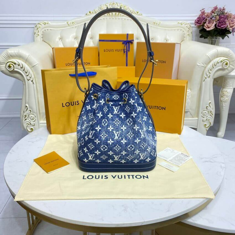 Wholesale Luxury Louis Vuitton Denim Jacquard Textil Petit Noe M59606 - Image 5