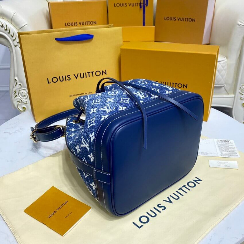 Wholesale Luxury Louis Vuitton Denim Jacquard Textil Petit Noe M59606 - Image 6