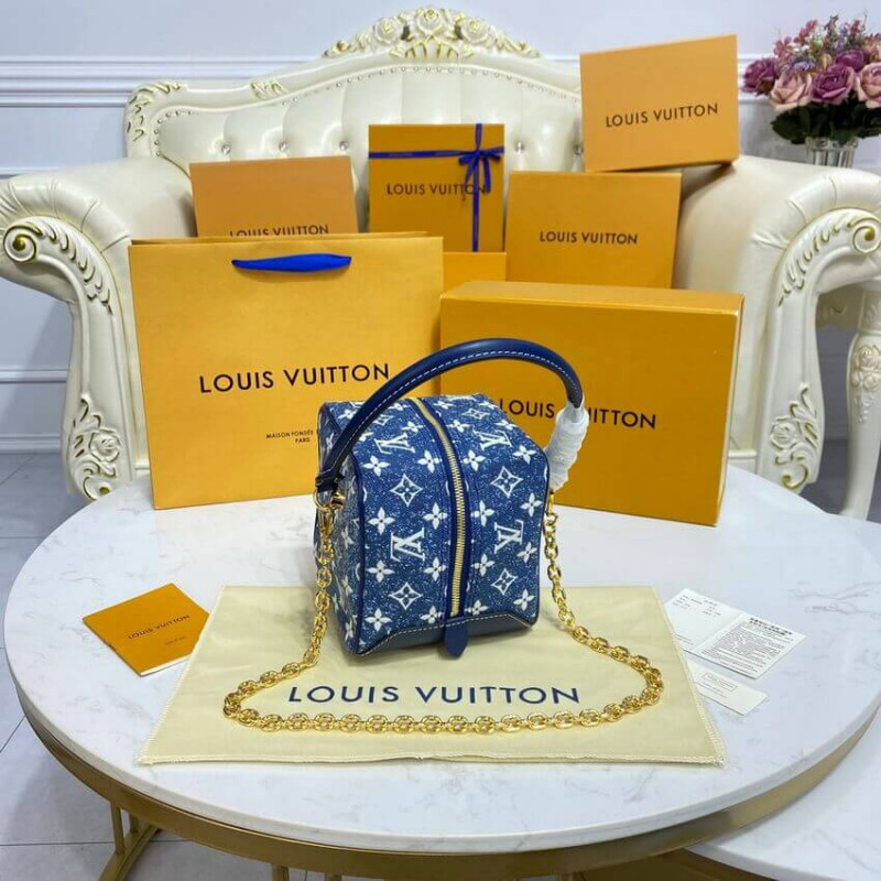 Wholesale Luxury Louis Vuitton Denim Jacquard Textil Square Bag M59611 - Image 11