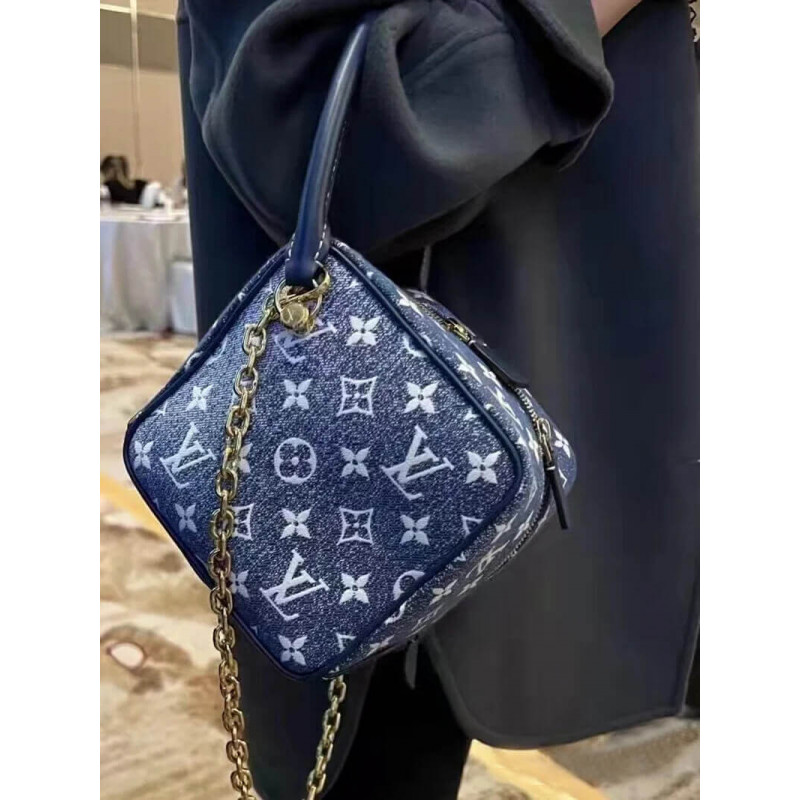 Wholesale Luxury Louis Vuitton Denim Jacquard Textil Square Bag M59611 - Image 6