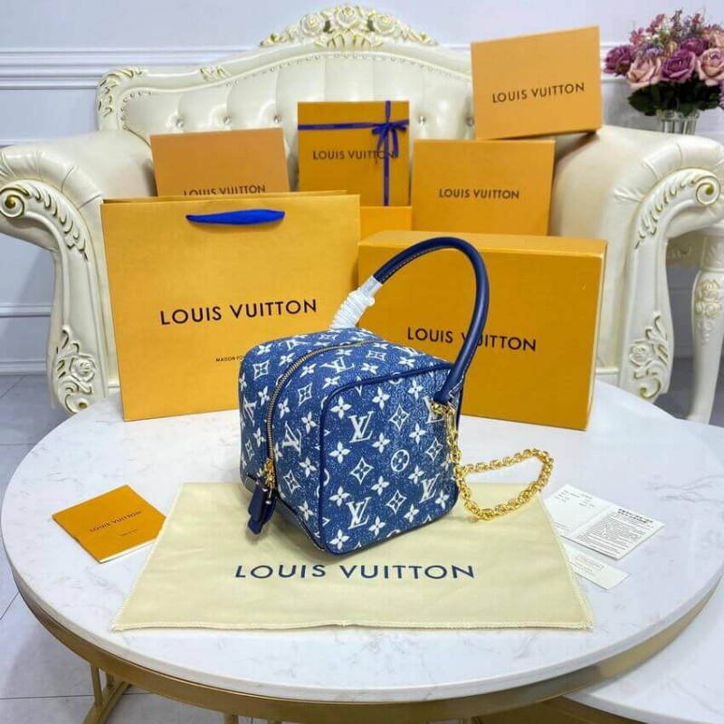 Wholesale Luxury Louis Vuitton Denim Jacquard Textil Square Bag M59611 - Image 8