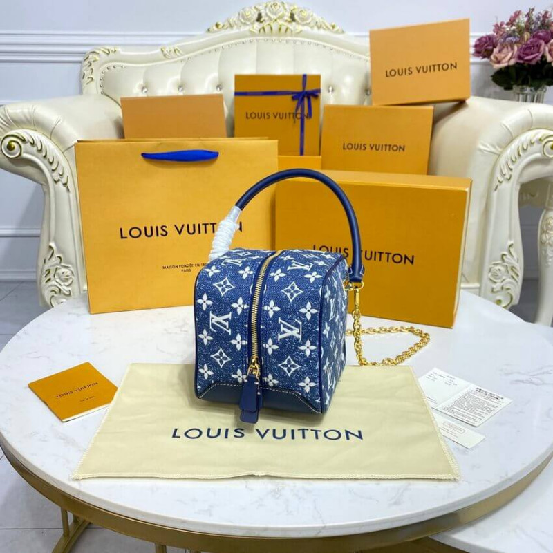Wholesale Luxury Louis Vuitton Denim Jacquard Textil Square Bag M59611 - Image 9