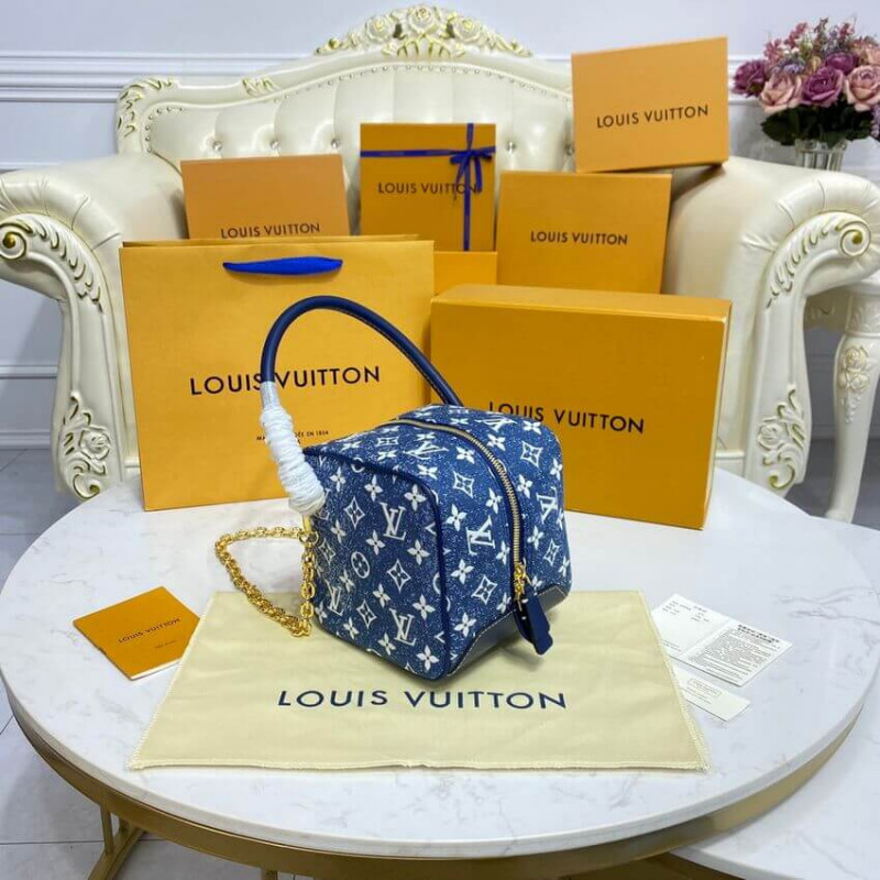 Wholesale Luxury Louis Vuitton Denim Jacquard Textil Square Bag M59611 - Image 10