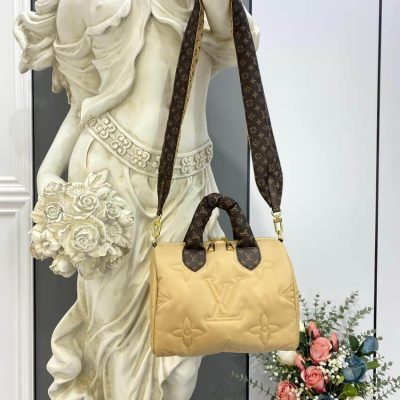 Wholesale Luxury Louis Vuitton Econyl Speedy Bandouliere 25 M59008 Beige