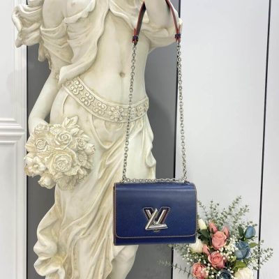 Wholesale Luxury Louis Vuitton Epi Leather Twist Mm M50282 Navy Blue/Red