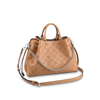 Wholesale Luxury Louis Vuitton Mahina Calf Leather Bella Tote M59655 Arizona Brown
