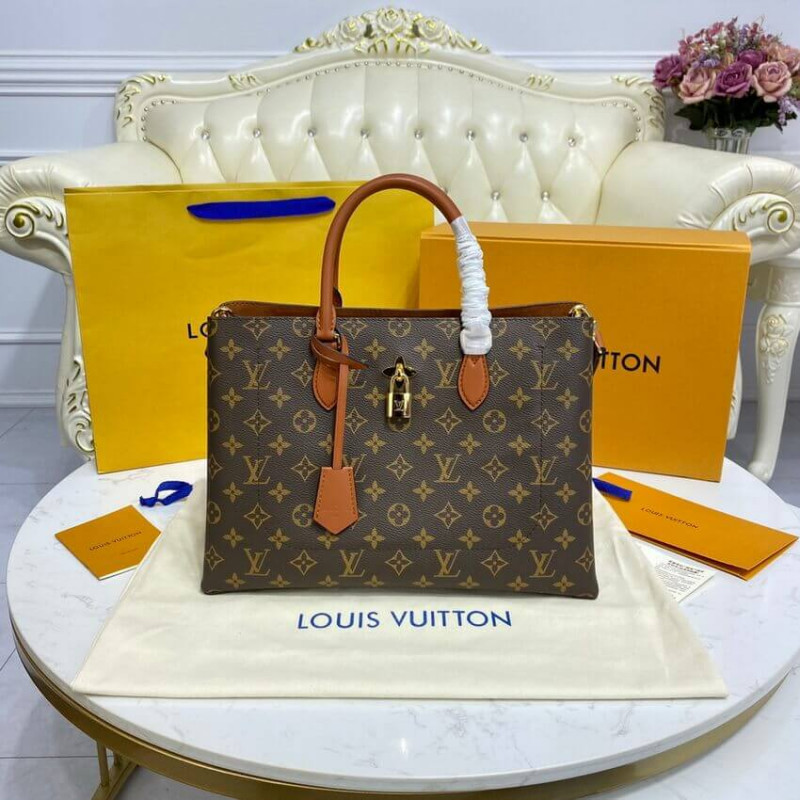 Wholesale Luxury Louis Vuitton Monogram Canvas Flower Tote M43770 Caramel - Image 3