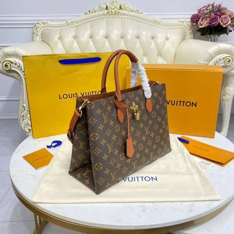Wholesale Luxury Louis Vuitton Monogram Canvas Flower Tote M43770 Caramel - Image 4