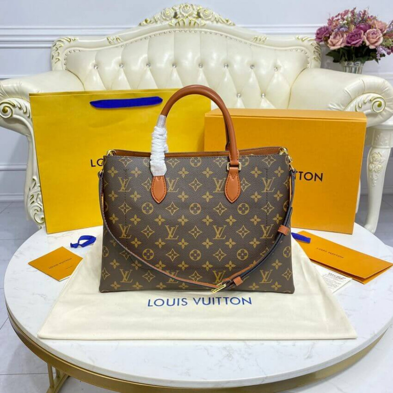 Wholesale Luxury Louis Vuitton Monogram Canvas Flower Tote M43770 Caramel - Image 5