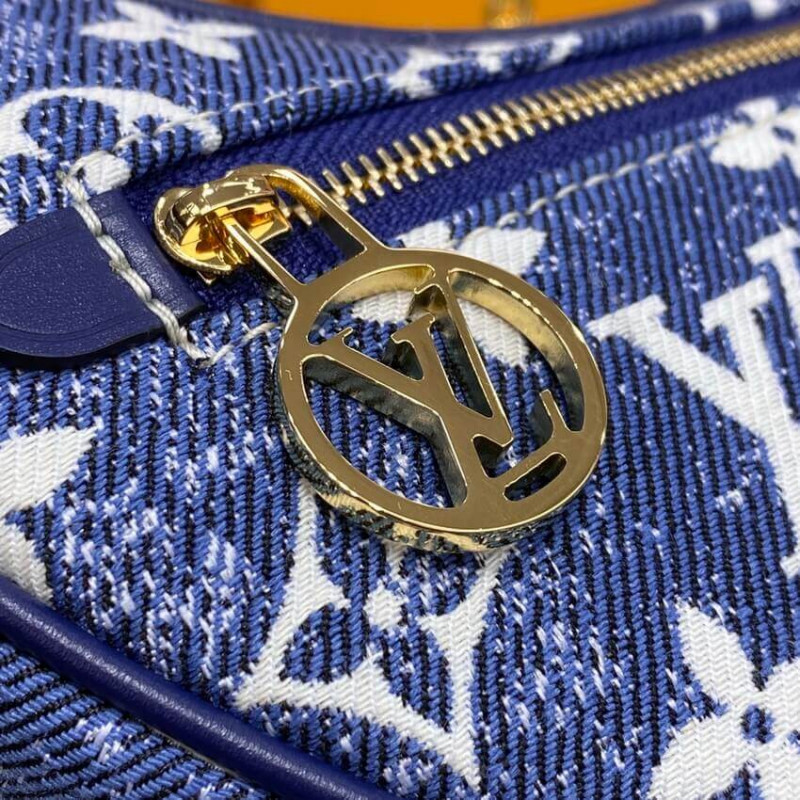 Wholesale Luxury Louis Vuitton Monogram Denim Loop Bag M81166 Blue - Image 12