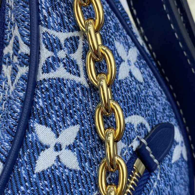 Wholesale Luxury Louis Vuitton Monogram Denim Loop Bag M81166 Blue - Image 13