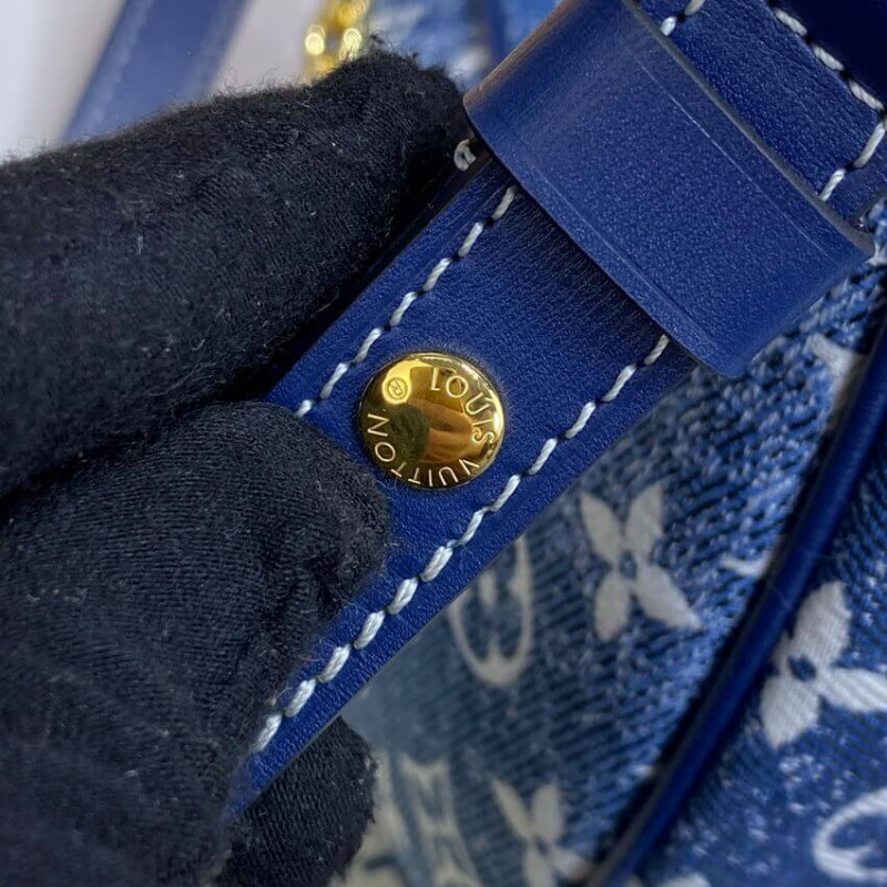 Wholesale Luxury Louis Vuitton Monogram Denim Loop Bag M81166 Blue - Image 14