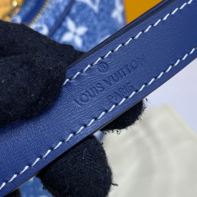 Wholesale Luxury Louis Vuitton Monogram Denim Loop Bag M81166 Blue - Image 15