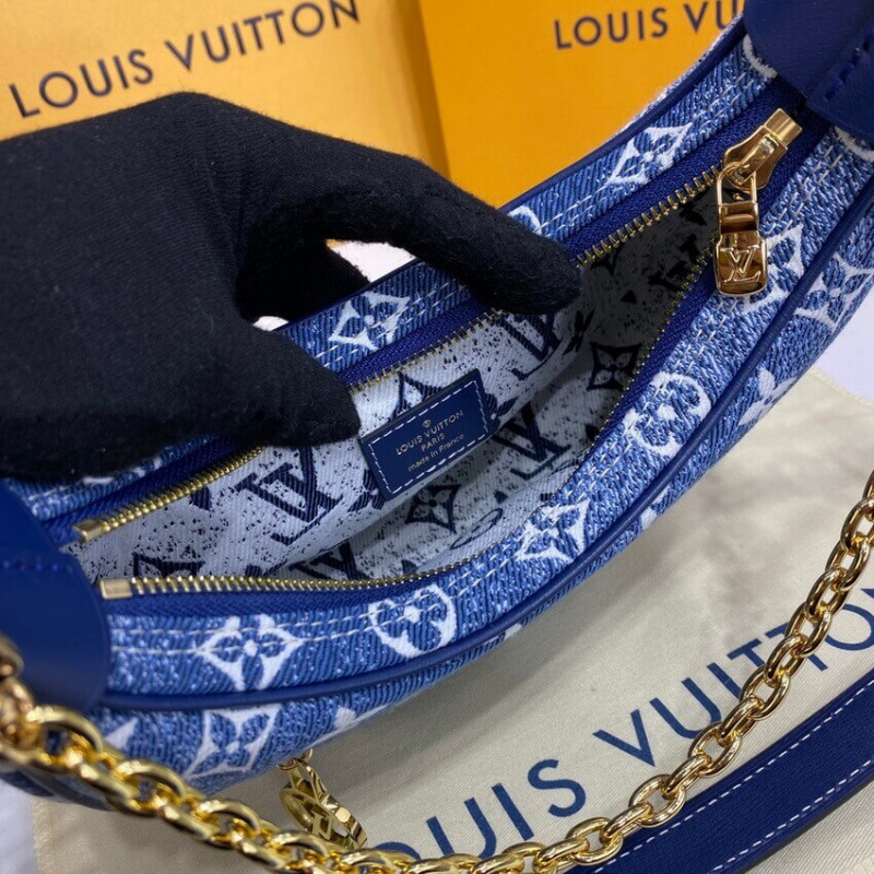 Wholesale Luxury Louis Vuitton Monogram Denim Loop Bag M81166 Blue - Image 16