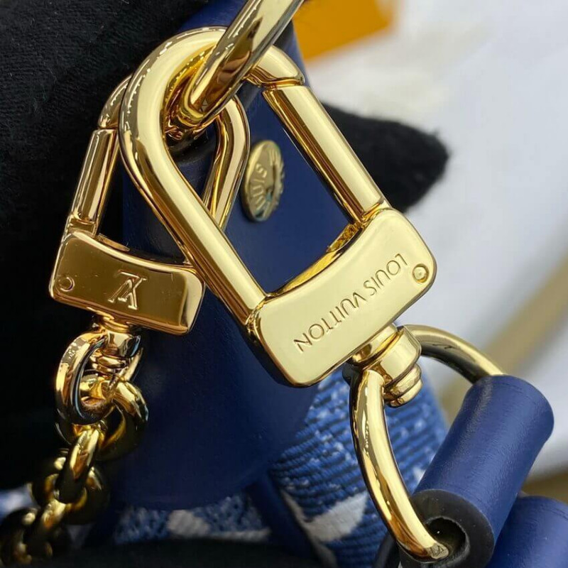 Wholesale Luxury Louis Vuitton Monogram Denim Loop Bag M81166 Blue - Image 19