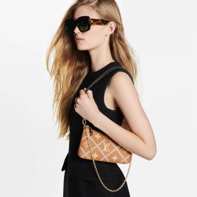 Alternative view of Wholesale Luxury Louis Vuitton Monogram Empreinte Easy Pouch On Strap M81137 Arizona Beige