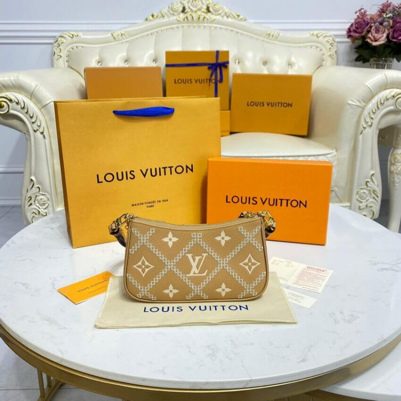 Wholesale Luxury Louis Vuitton Monogram Empreinte Easy Pouch On Strap M81137 Arizona Beige - Image 11
