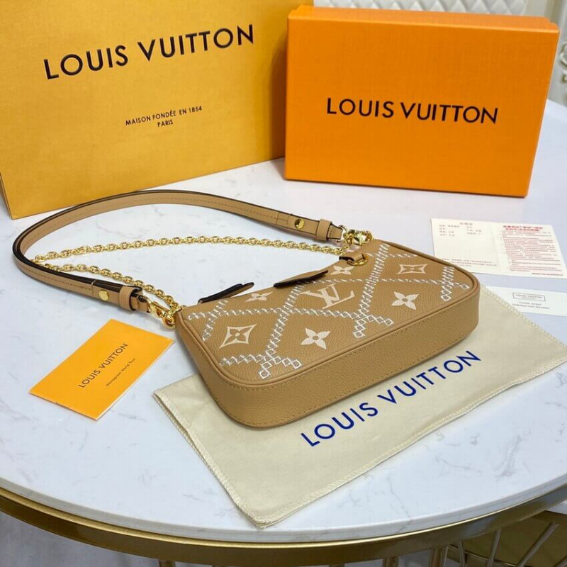 Wholesale Luxury Louis Vuitton Monogram Empreinte Easy Pouch On Strap M81137 Arizona Beige - Image 12