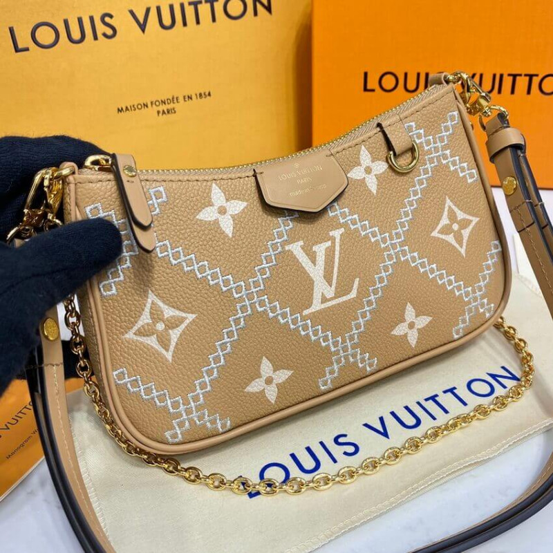 Wholesale Luxury Louis Vuitton Monogram Empreinte Easy Pouch On Strap M81137 Arizona Beige - Image 13