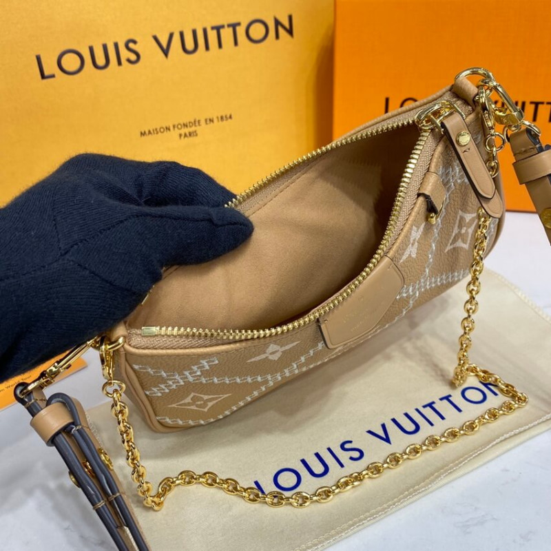Wholesale Luxury Louis Vuitton Monogram Empreinte Easy Pouch On Strap M81137 Arizona Beige - Image 18