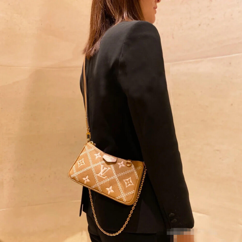 Wholesale Luxury Louis Vuitton Monogram Empreinte Easy Pouch On Strap M81137 Arizona Beige - Image 5