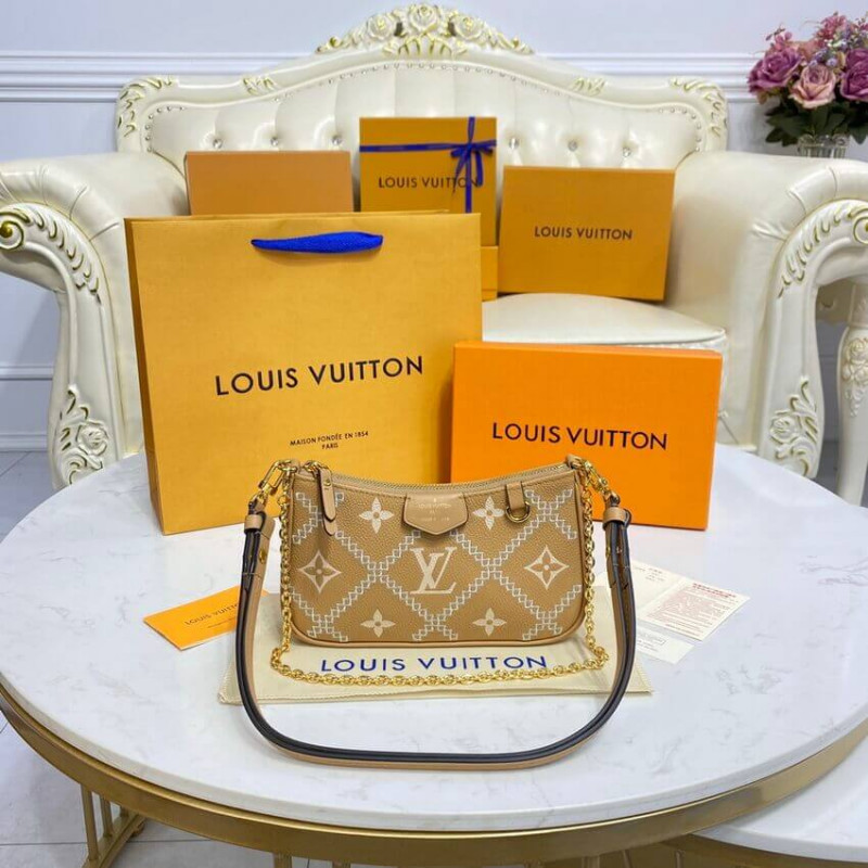 Wholesale Luxury Louis Vuitton Monogram Empreinte Easy Pouch On Strap M81137 Arizona Beige - Image 9