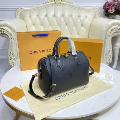 Alternative view of Wholesale Luxury Louis Vuitton Monogram Empreinte Speedy Bandouliere 25 Black