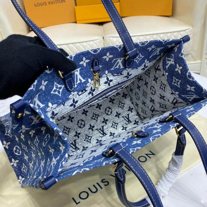 Wholesale Luxury Louis Vuitton Monogram Jacquard Denim Onthego Gm M59608 - Image 13