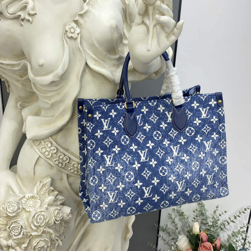 Wholesale Luxury Louis Vuitton Monogram Jacquard Denim Onthego Gm M59608 - Image 3