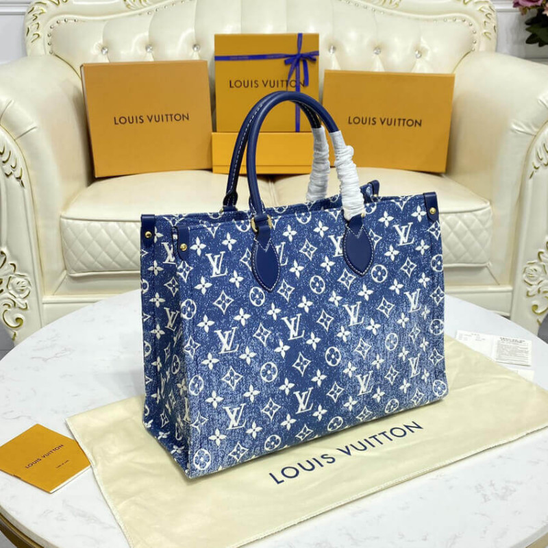 Wholesale Luxury Louis Vuitton Monogram Jacquard Denim Onthego Gm M59608 - Image 5