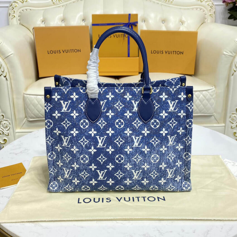 Wholesale Luxury Louis Vuitton Monogram Jacquard Denim Onthego Gm M59608 - Image 6