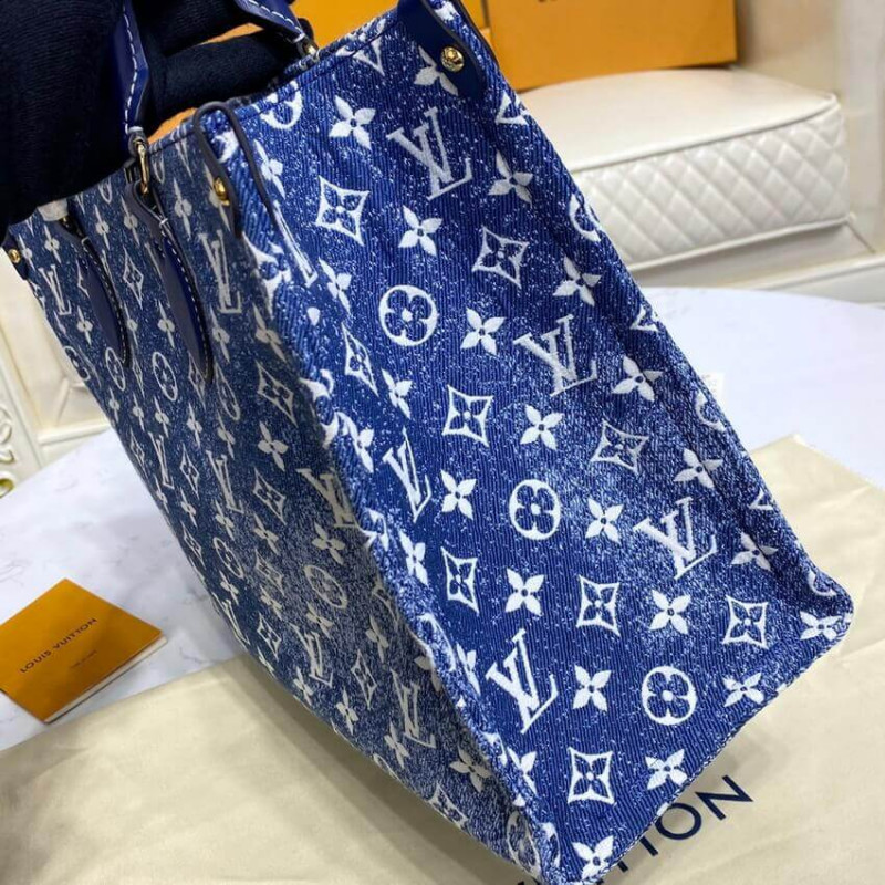 Wholesale Luxury Louis Vuitton Monogram Jacquard Denim Onthego Gm M59608 - Image 9