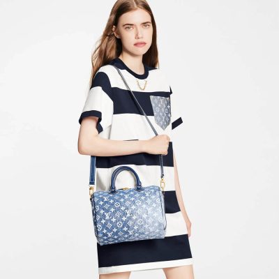 Alternative view of Wholesale Luxury Louis Vuitton Monogram Jacquard Denim Speedy Bandouliere 25 M59609